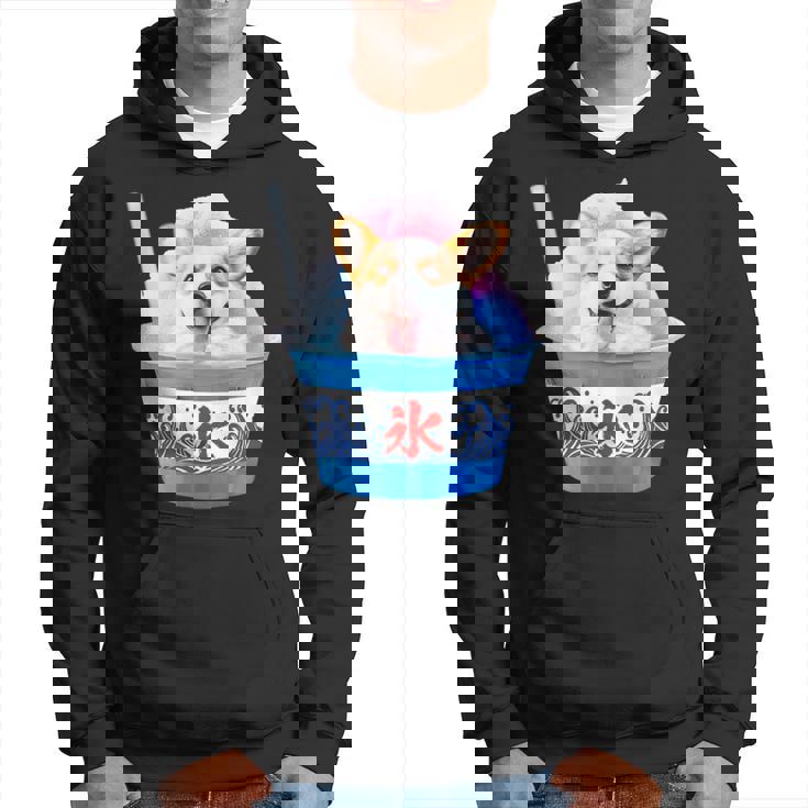 面白いtシャツ コーギー かき氷 イヌ メンズ 犬好き グッズ かわいい おもしろ 面白い 服 ネタ 夏 パーカー