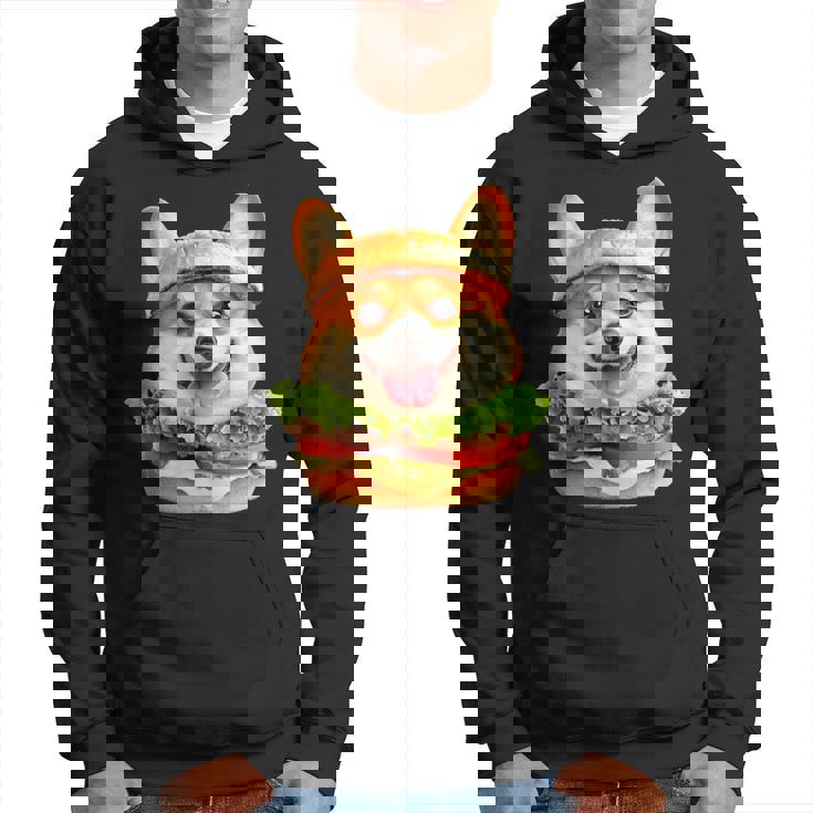 面白いtシャツ コーギー 犬 ハンバーガー メンズ 犬好き グッズ かわいい おもしろ 面白い 服 ネタ パーカー