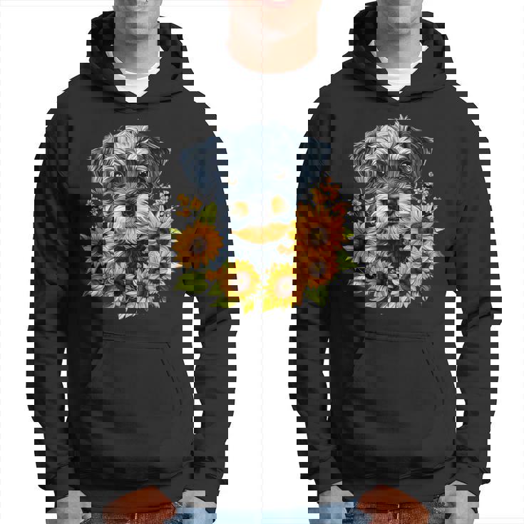 面白いtシャツ シュナウザー ひまわり イヌ メンズ 好き グッズ かわいい おもしろ 面白い 服 ネタ パーカー