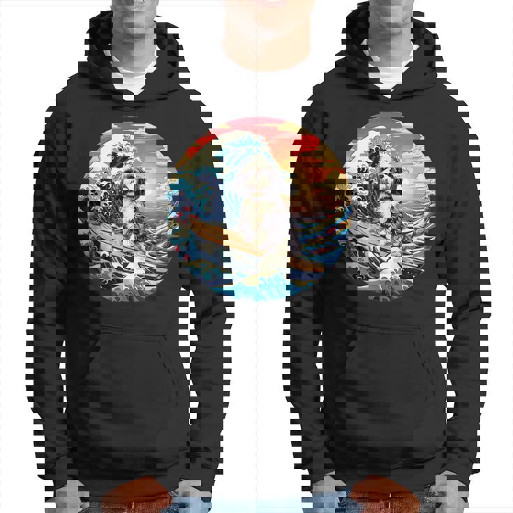 面白いtシャツ シーズー 犬 イヌ メンズ 犬好き グッズ かわいい おもしろ 面白い 服 ネタ サーフィン パーカー