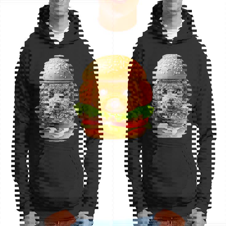 面白いtシャツ トイプードル 犬 ハンバーガー メンズ 犬好き グッズ かわいい おもしろ 面白い 服 ネタ パーカー