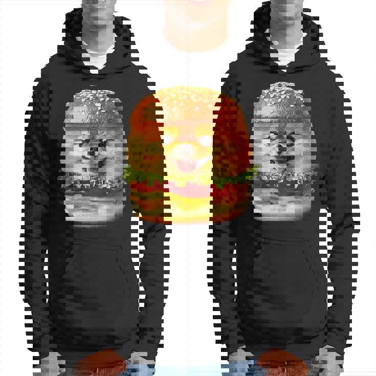 面白いtシャツ ポメラニアン 犬 ハンバーガー メンズ 犬好き グッズ かわいい おもしろ 面白い 服 ネタ パーカー