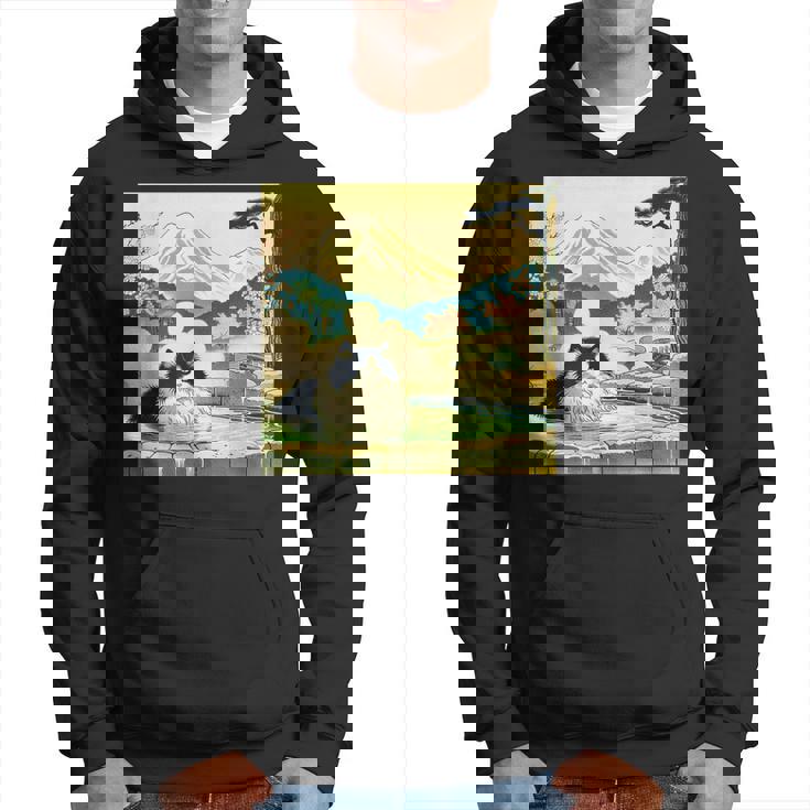 面白いtシャツ 猫 ネコ 温泉 メンズ 猫好き グッズ おもしろ 面白い 服 ネタ 猫の下僕 浮世絵 パーカー