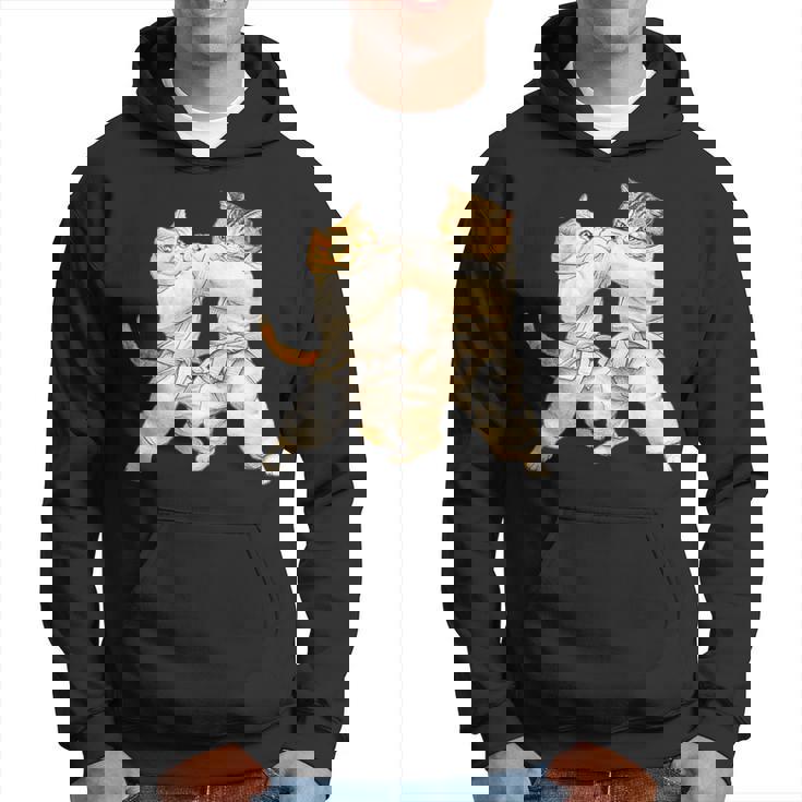 面白いtシャツ 猫 柔道 ネコ メンズ 猫好き グッズ おもしろ 面白い 服 ネタ にゃんこ 猫の下僕 柔術 パーカー