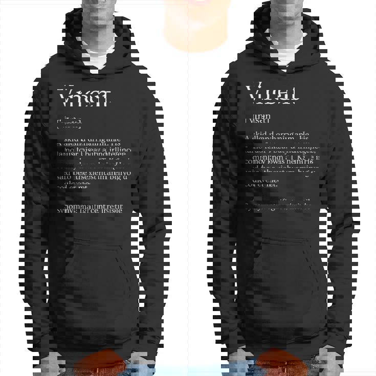 メンズ 面白いvincentの名前の意味 -Incent パーソナライズされた名前 パーカー