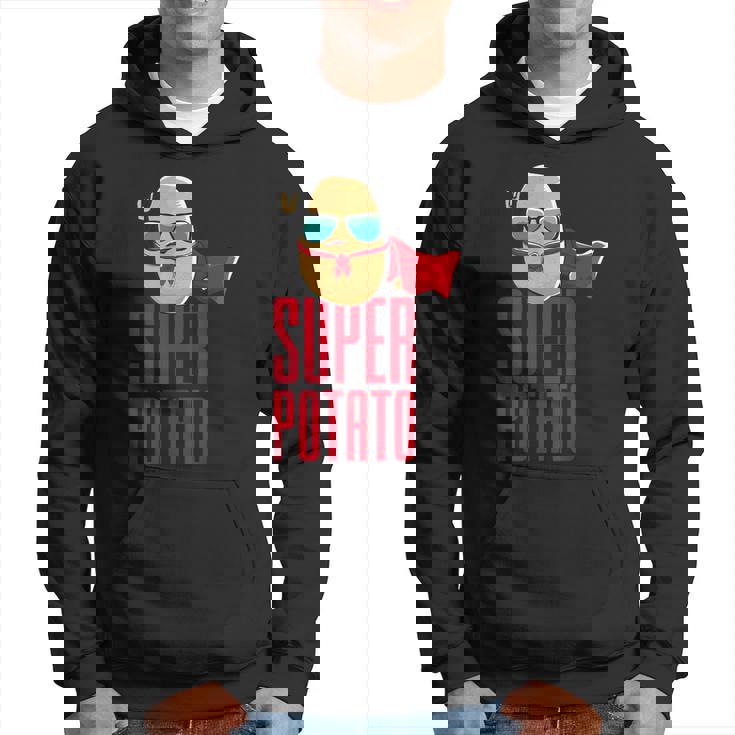 面白いかわいいスーパーポテトアニメ衣装グラフィックデザイン。 パーカー