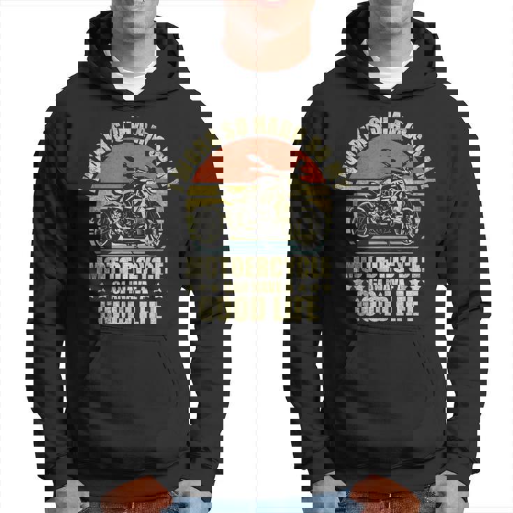 面白いオートバイの引用句 メンズ レディース オートバイ愛好家ライダー パーカー