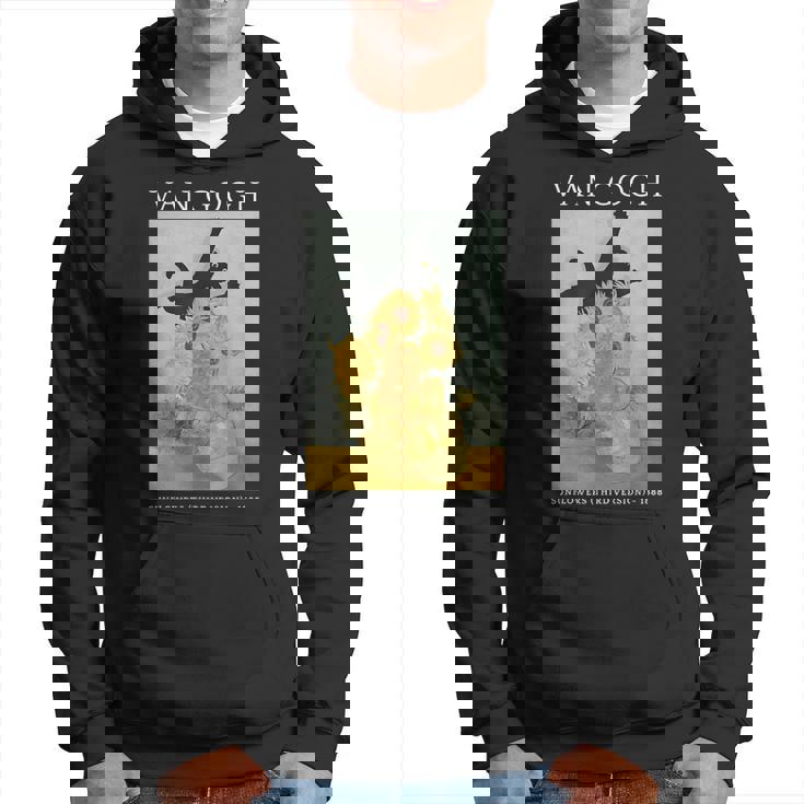 面白いゴッホ ひまわり 猫 ミーム ゴッホ アートグラフィック パーカー