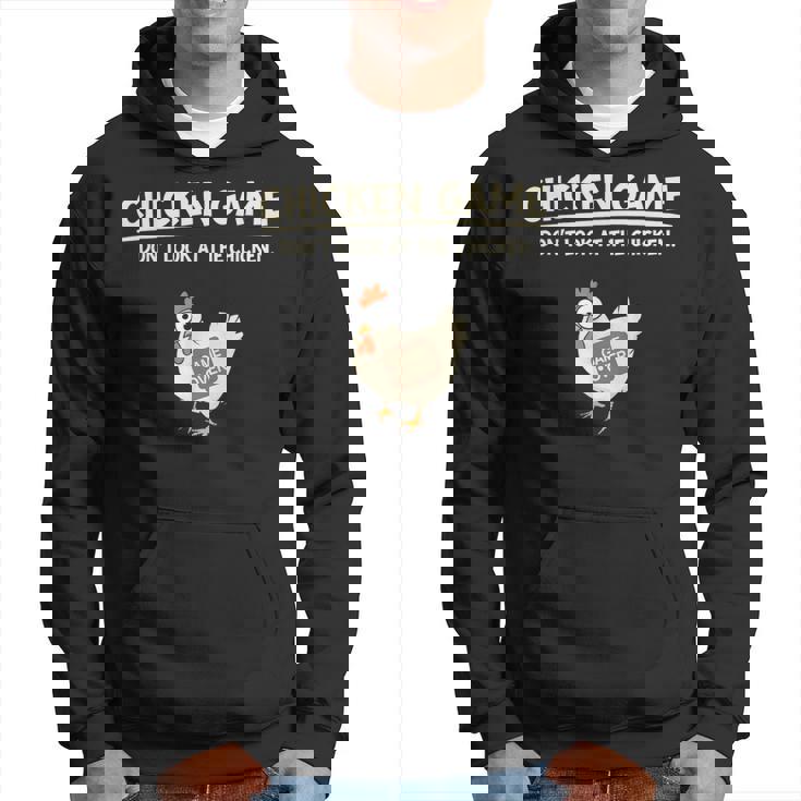 面白いチキンゲーム「見えないデザイン」 パーカー