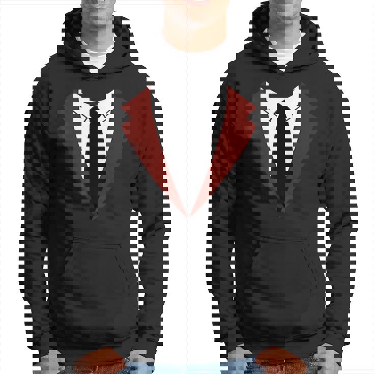 面白いバーガンディレッドタキシードバーテンダータキシードクリスマス パーカー