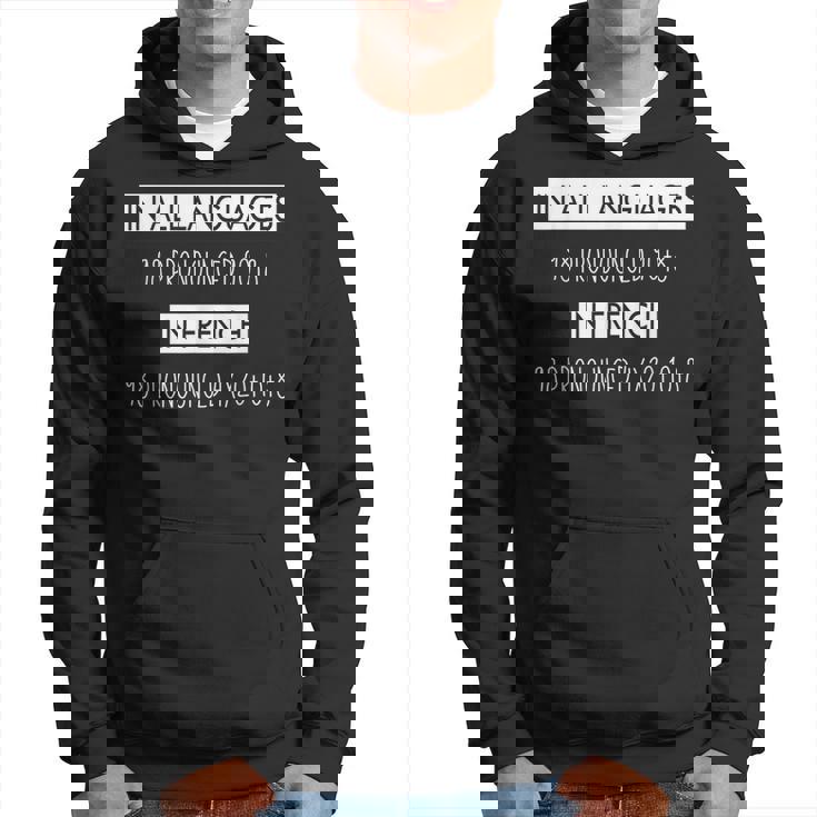 面白いフランス語 数字の発音 フランス語を学ぶギフト パーカー