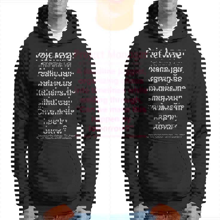 面白いプロジェクトマネージャー パーカー