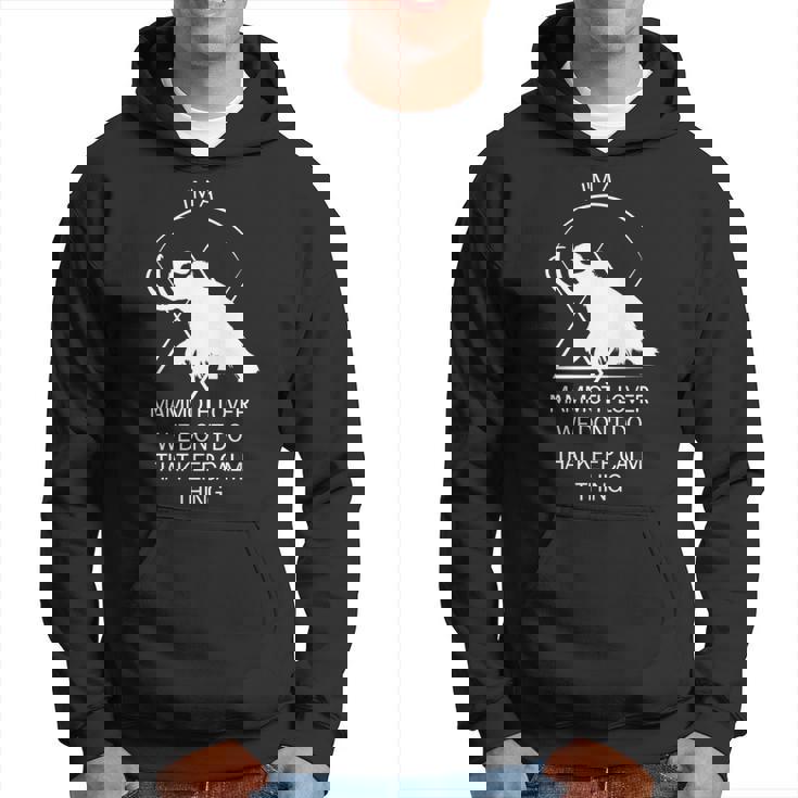 面白いマムート石器時代の氷河期デザイン 先史時代のデザイン 長袖tシャツ パーカー