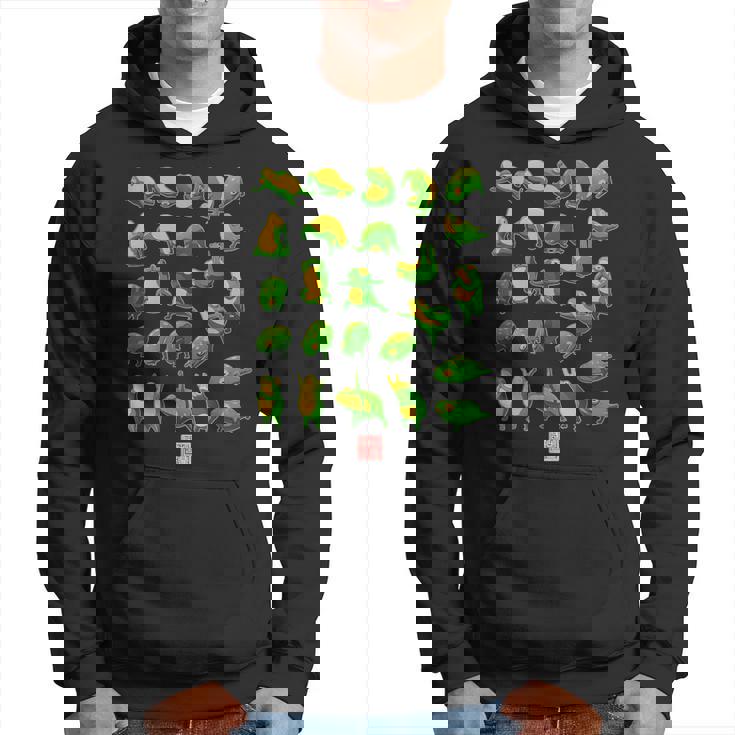 面白いヨガカエルとヒキガエル瞑想 日本のアートグラフィック パーカー