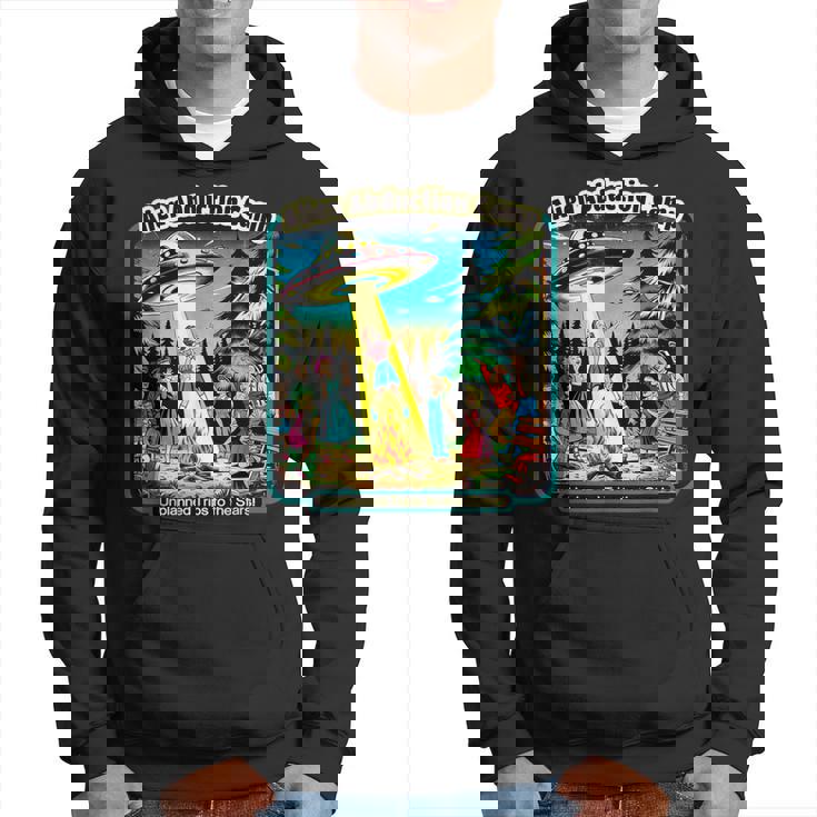 面白いヴィンテージエイリアン誘拐キャンプ Ufoエイリアン パーカー