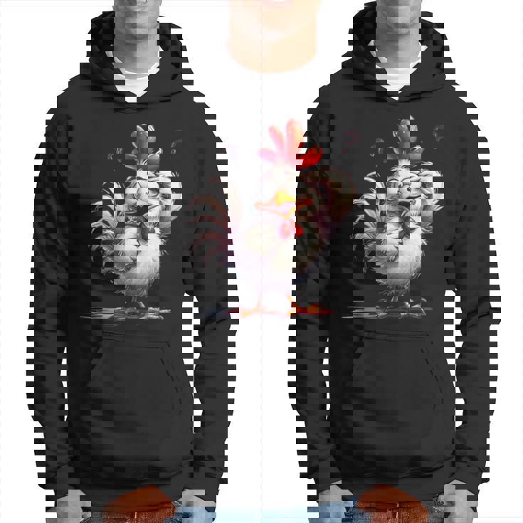 面白い動物、友人や家族のための素晴らしいチキン パーカー