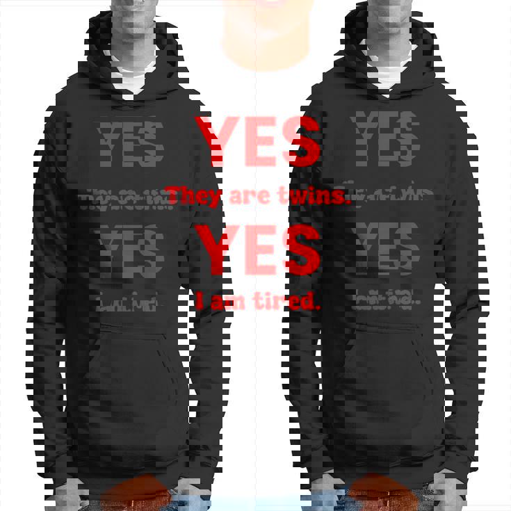 面白い双子子育てはい双子ですはい私は疲れています パーカー