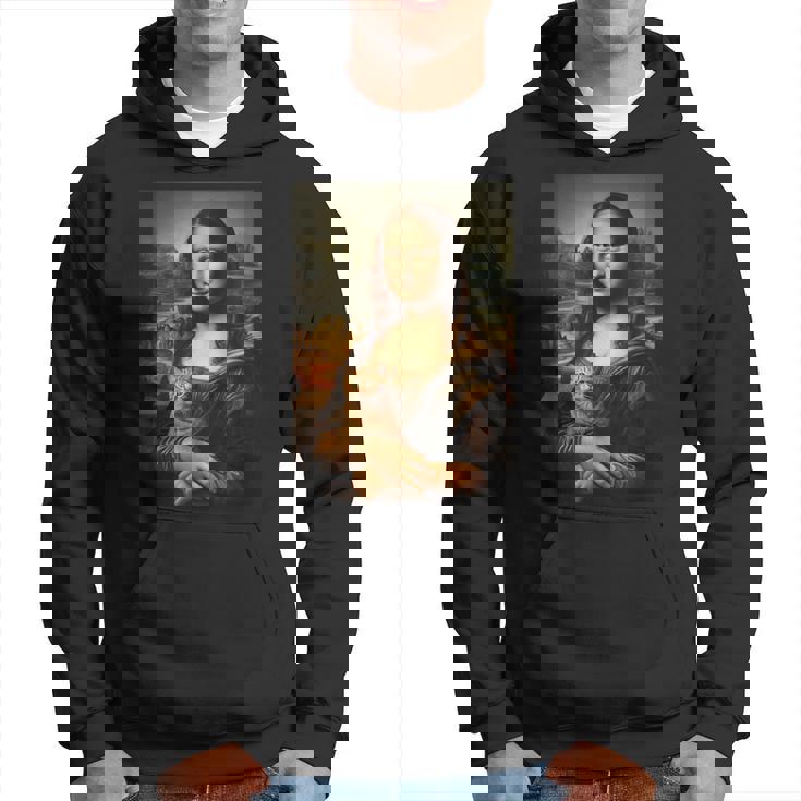 面白い猫 モナリザ 絵画 アート ママ お父さん パーカー