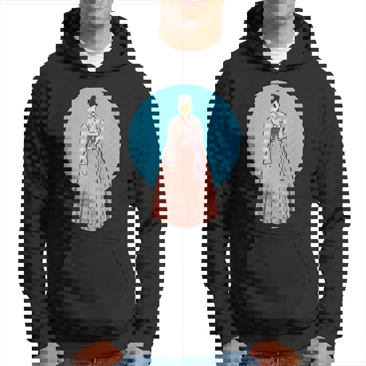 韓国伝統韓服を着た韓国の美少女 パーカー