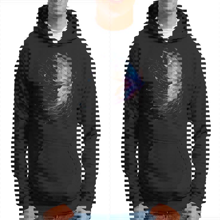 魔法の蝶 神秘的な蝶 銀河 星 パーカー