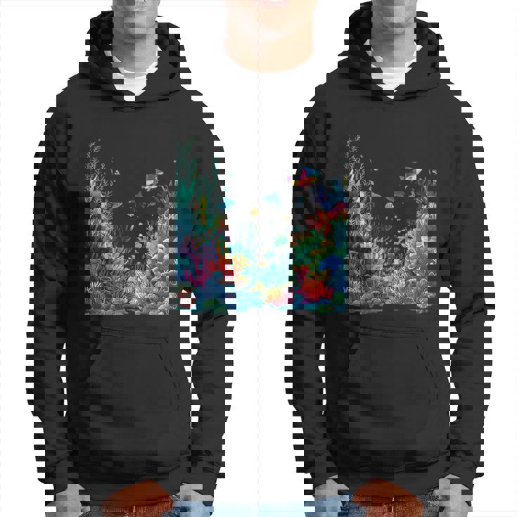 鮮やかなサンゴ礁海洋生物のシーン パーカー