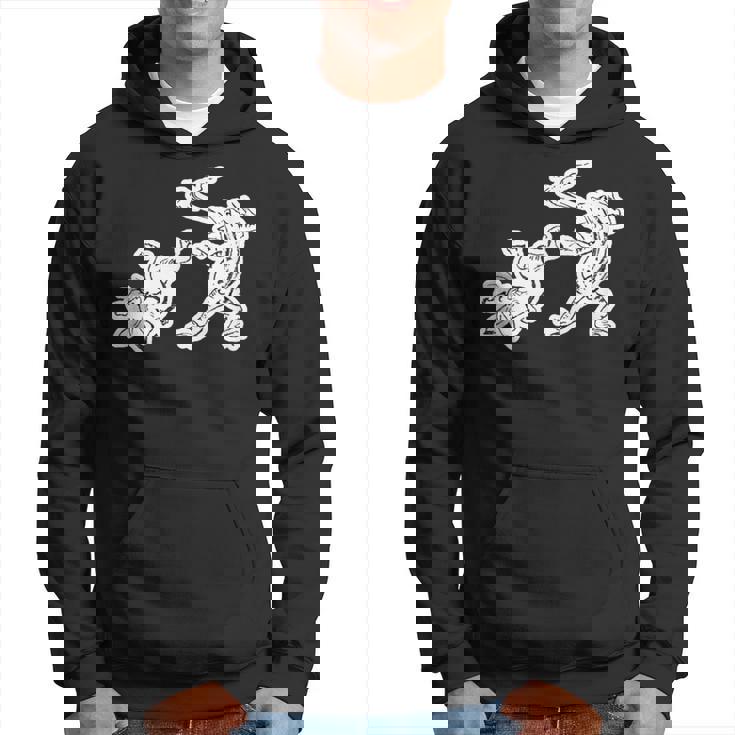 鳥獣戯画《蛙と兎・相撲》かえる うさぎ【日本・世界の名画】日本画 和柄 美術館アート パーカー