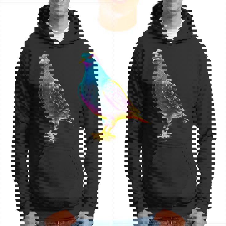 鳩 カラフル 動物 動物園 アートワーク 鳩 パーカー