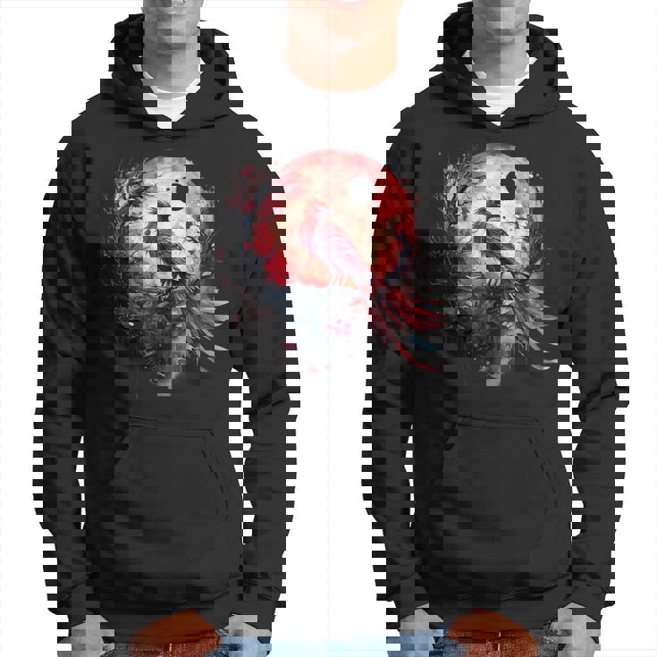 鳳凰 月 火 鳳凰 鳥 桜 木 神話 鳥 パーカー