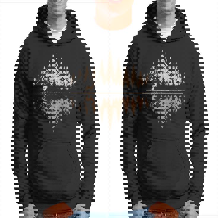 鹿、野生動物・アウトドア、森林・樹木の反射、鹿 パーカー