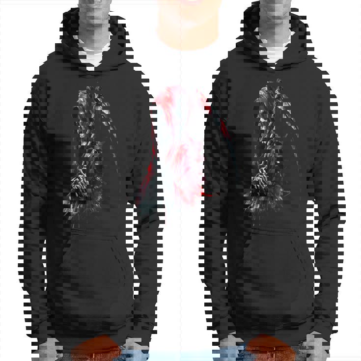 黒と赤のデザインの死神。 パーカー