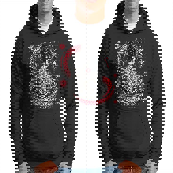 龍と刺青芸者 パーカー