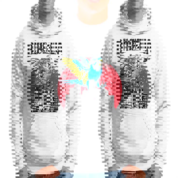 Budgiezilla 面白いインコ セキセイインコ セキセイインコ セキセイインコ 鳥好き パーカー