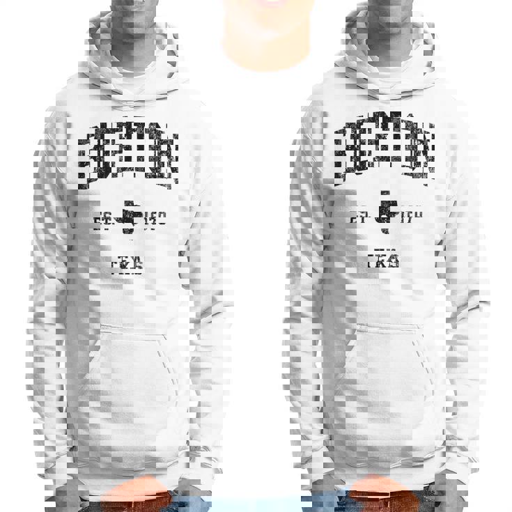 Burton Texas Tx ビンテージ アスレチック ブラックスポーツデザイン パーカー