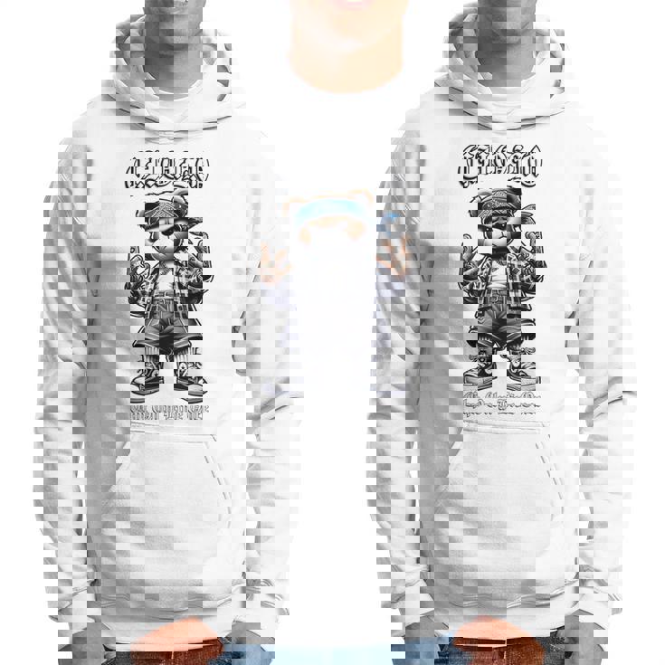 CHOLO Chu Only Live Once ヒップホップ テディベア チカーノ アート パーカー