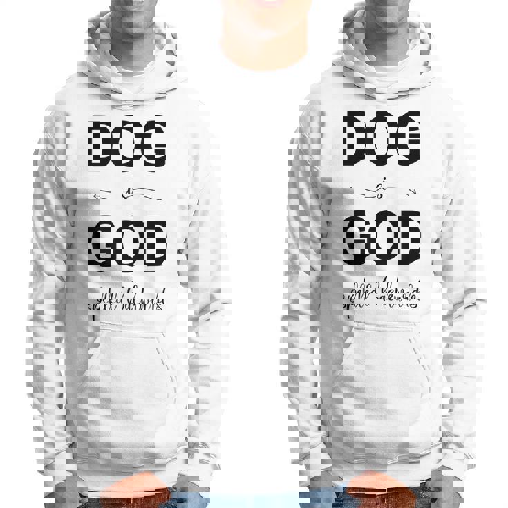 Dog Is Godpelled Backwards-面白い犬の言葉 パーカー