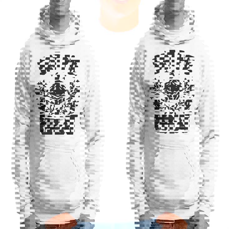 Eat Pie Repeat 面白い感謝祭のユーモア パーカー