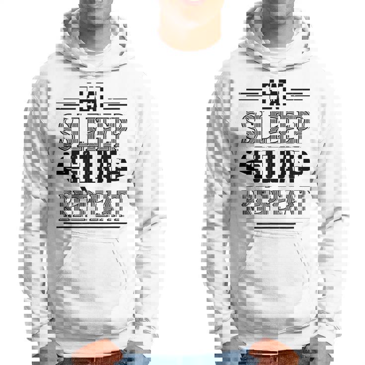 Eatleepquat Repeat 面白いジムワークアウト パーカー