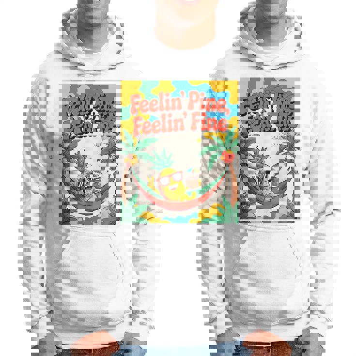 Feelin' Pine Feelin' Fine パイナップル トロピカル ビーチ 楽しい パーカー