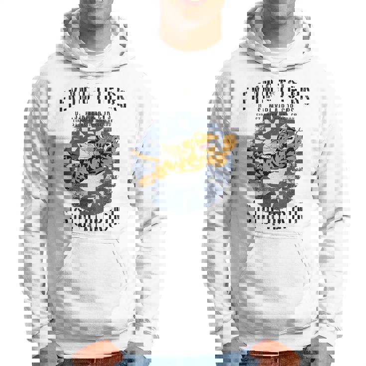 Flying Tigersquadron 第二次世界大戦ヴィンテージ記章 バックプリント パーカー