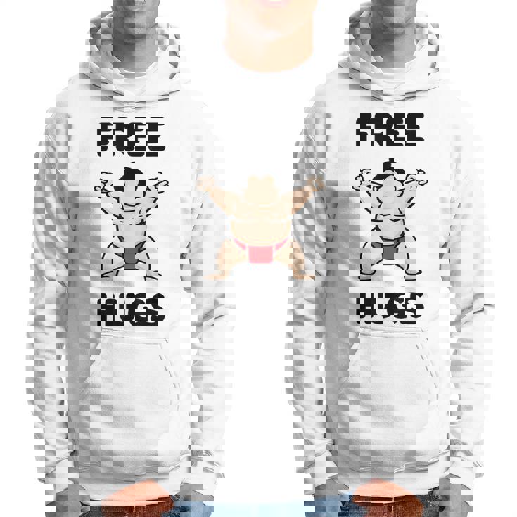 Free Hugs おもしろ相撲力士 相撲ハグ カワイイ相撲ハグ パーカー