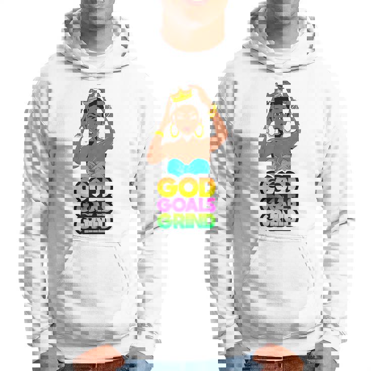 God Goals グラインドメラニン クリスチャン 楽しい ブラック クイーン ガールズ パーカー