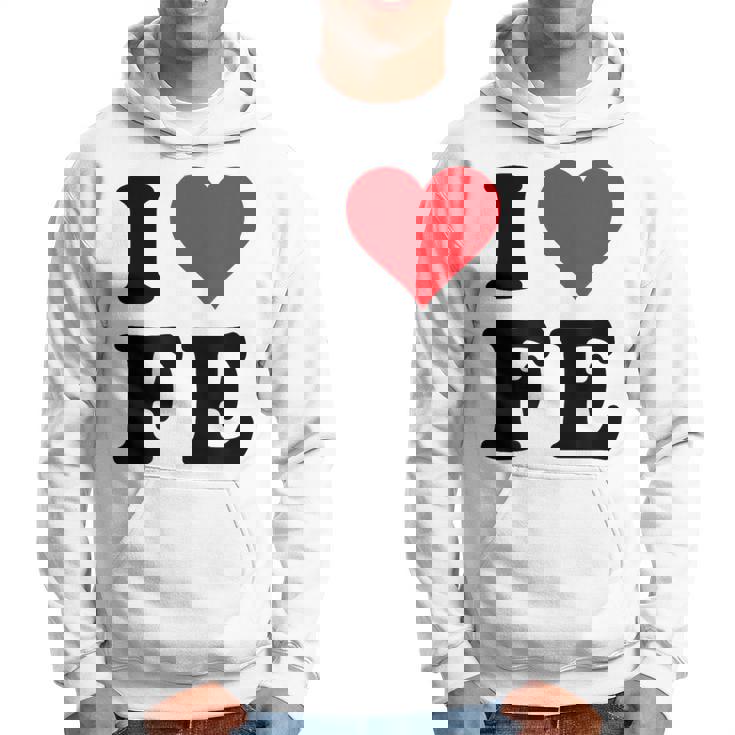 I Heart Fe Initials I Love FE First And Last Name F E パーカー