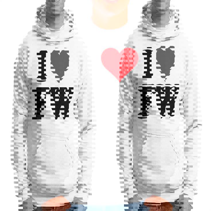 I Heart Fw Initials I Love FW First And Last Name F W パーカー