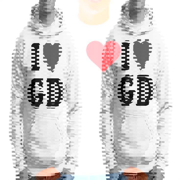 I Heart Gd Initials I Love GD First And Last Name G D パーカー