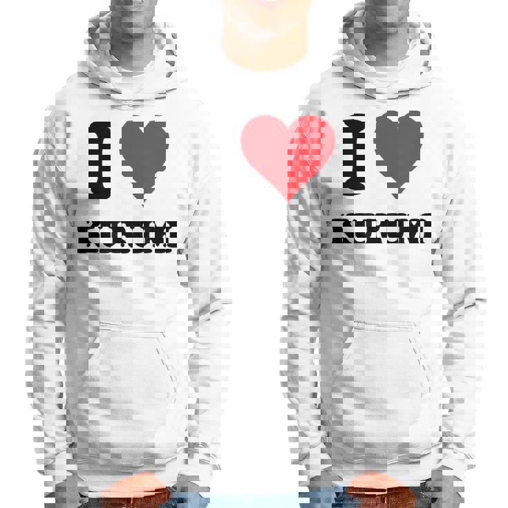 I Heart Kurumi ファーストネーム I Love パーソナライズ パーカー