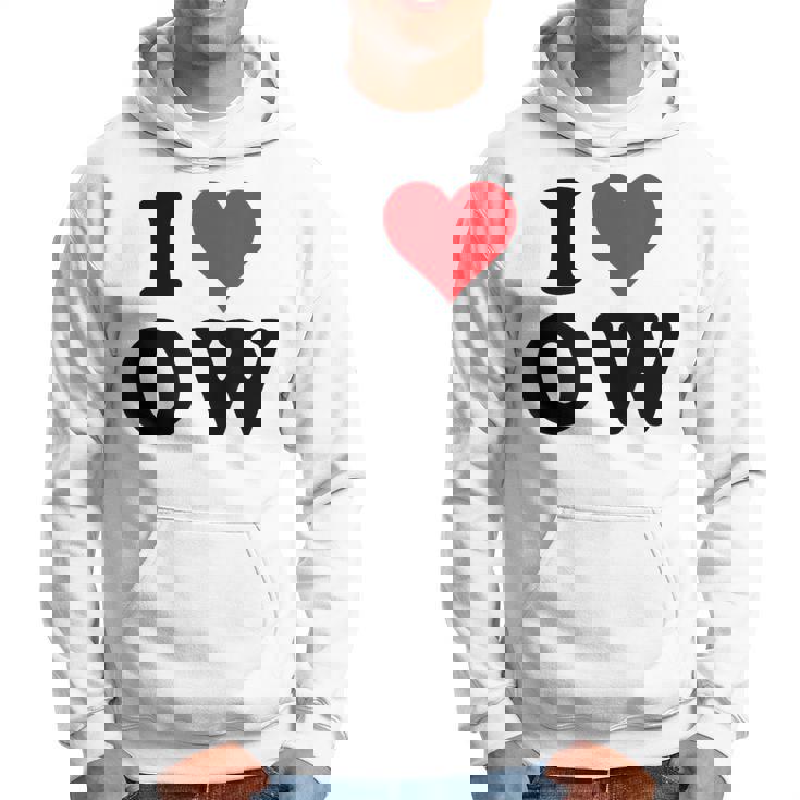 I Heart Ow Initials I Love OW First And Last Name O W パーカー