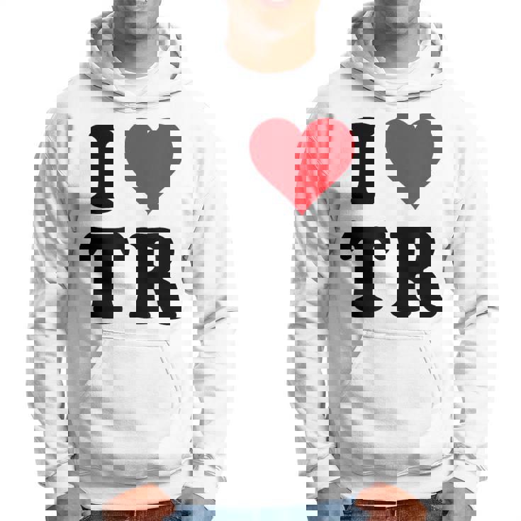 I Heart Tr Initials I Love TR First And Last Name T R パーカー