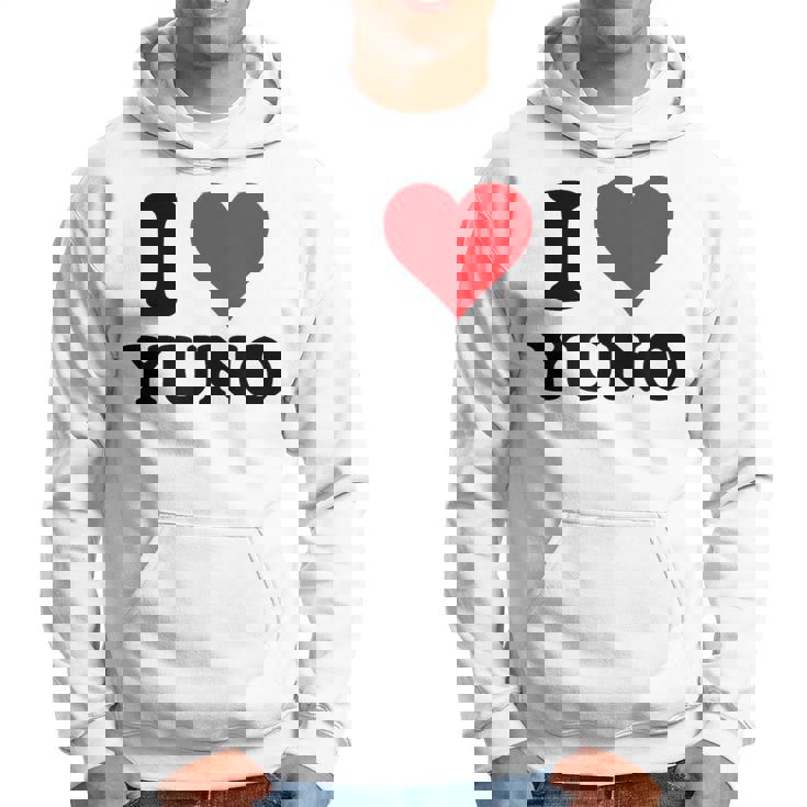 I Heart Yuno ファーストネーム I Love パーソナライズ パーカー