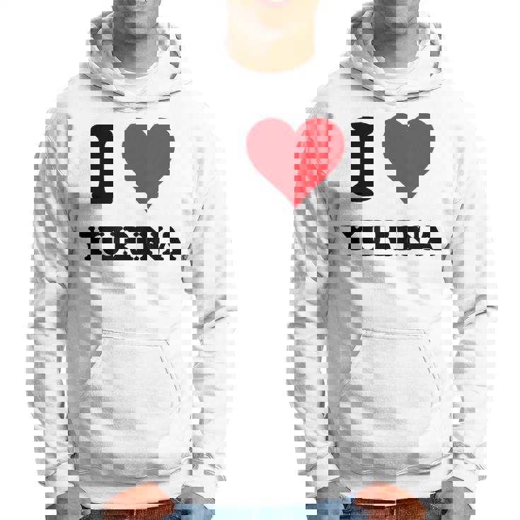 I Heart Yurina ファーストネーム I Love パーソナライズ パーカー