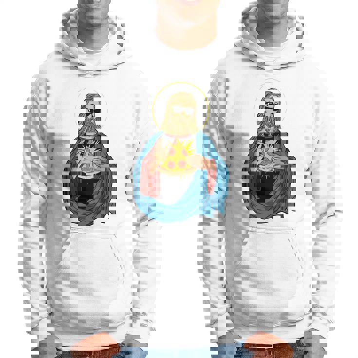 Jesus Holding A Pizza 長袖tシャツ パーカー
